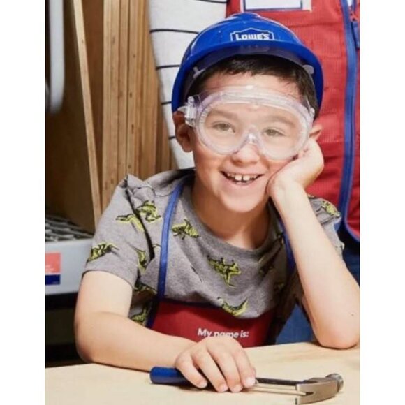 Lowes Kids Construction Hard Hat Hardhat Costume Outfit Halloween Pretend Play G - Picture 4 of 9